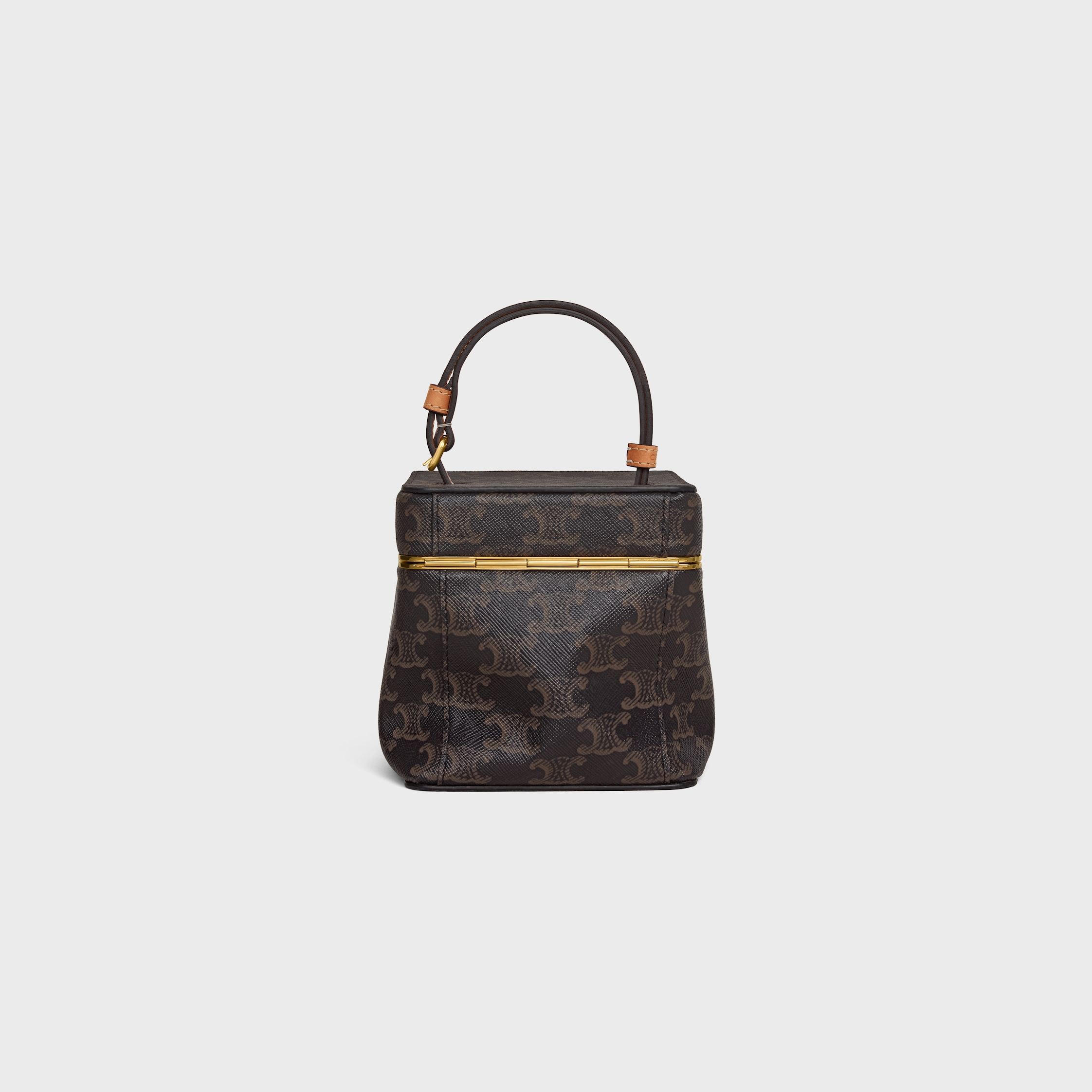 CUBE IN TRIOMPHE CANVAS AND NATURAL CALFSKIN - MIEL | CELINE