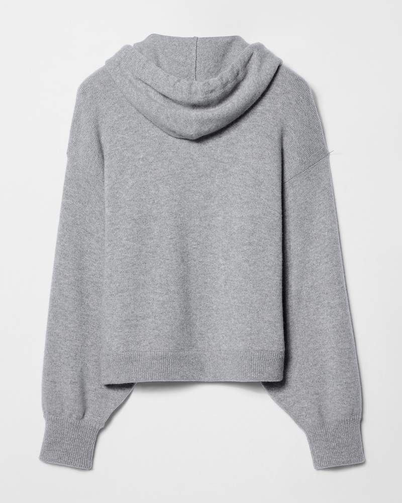 hooded cardigan IN CASHMERE - LIGHT GREY -  - 1 | CELINE