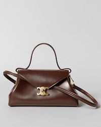 SMALL FLAIR BAG IN SHINY CALFSKIN - CHESTNUT - EVENING - 1 | CELINE