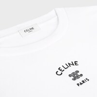 t-shirt IN cotton jersey - OPTIC WHITE / BLACK -  - 2 | CELINE