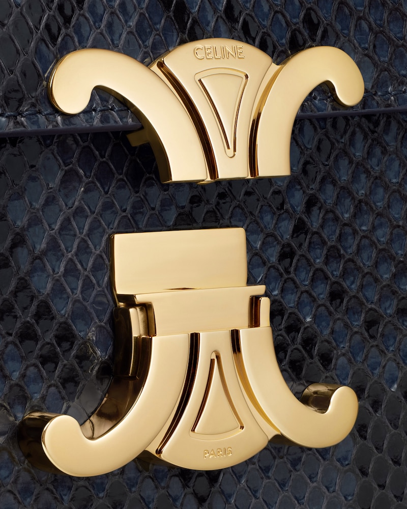 CLASSIQUE TRIOMPHE BAG IN PYTHON - DEEP NAVY - TRIOMPHE - 1 | CELINE