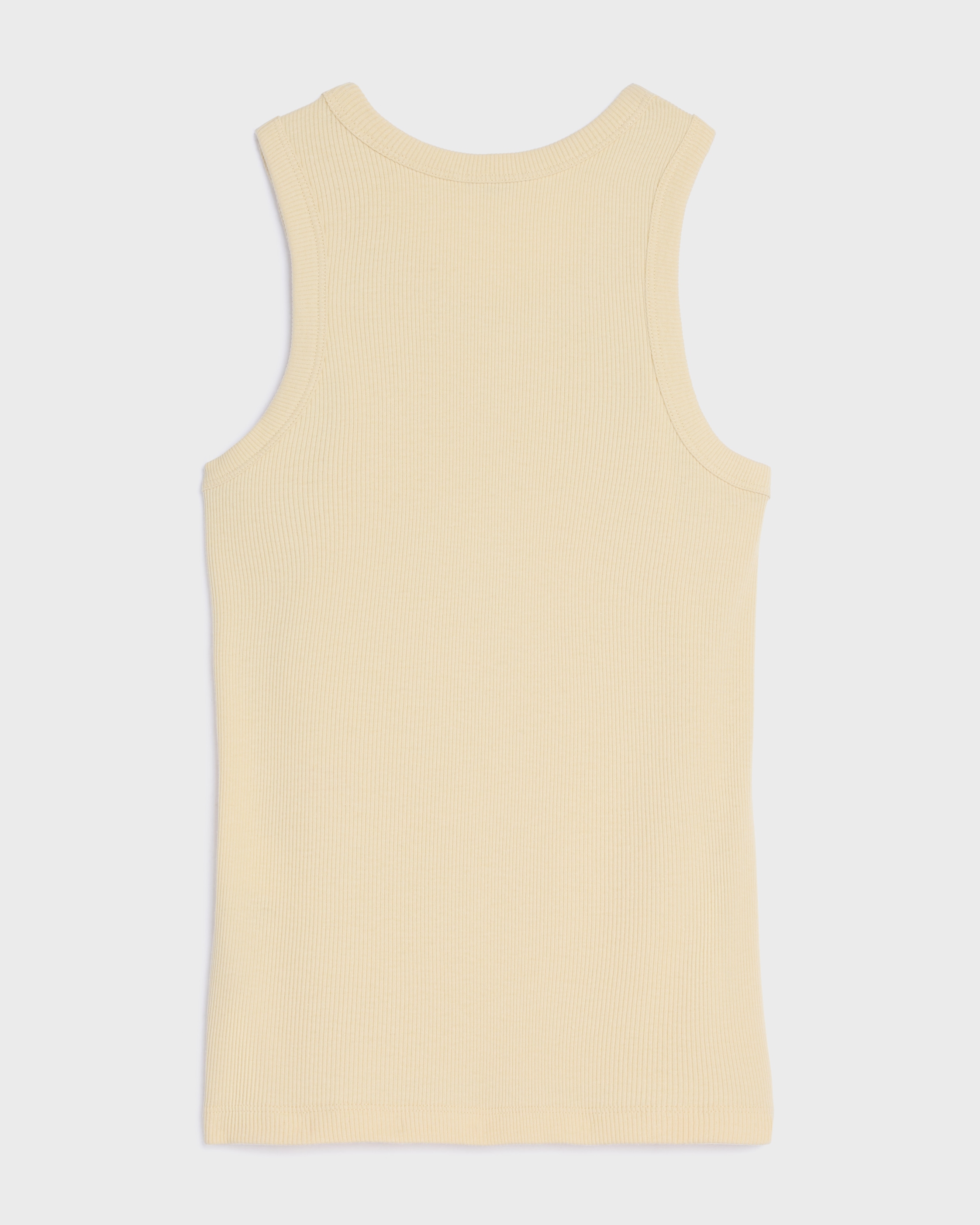 tank top IN ribbed cotton silk - VANILLA/ RED | CELINE