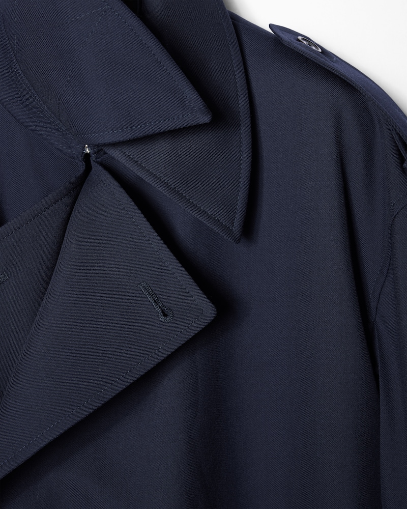 trench coat IN wool gabardine - INK -  - 1 | CELINE