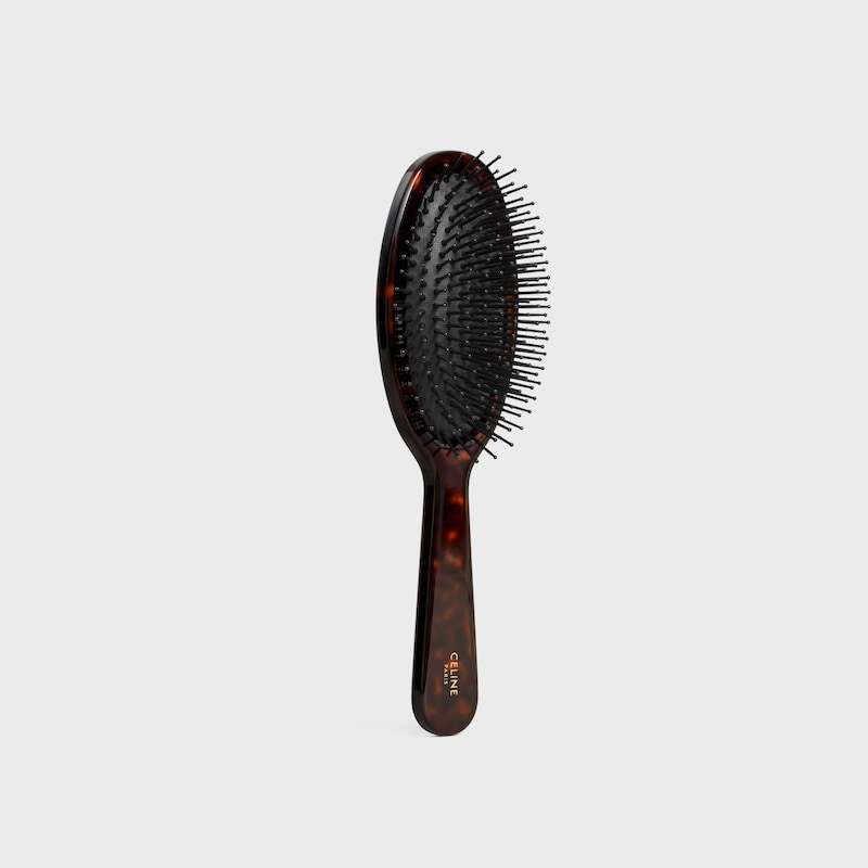 Hair brush in Acetate - DARK HAVANA - ACCESSORIES - 1 | CELINE