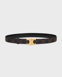 Reversible Strap 25MM IN Taurillon Leather and Triomphe Canvas -  -  - 1 | CELINE