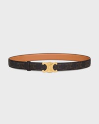 Reversible Strap 25MM IN Natural Calfskin and Triomphe Canvas -  -  - 2 | CELINE