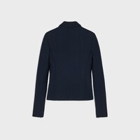 cavaliere jacket IN viscose and wool natté - NAVY -  - 2 | CELINE