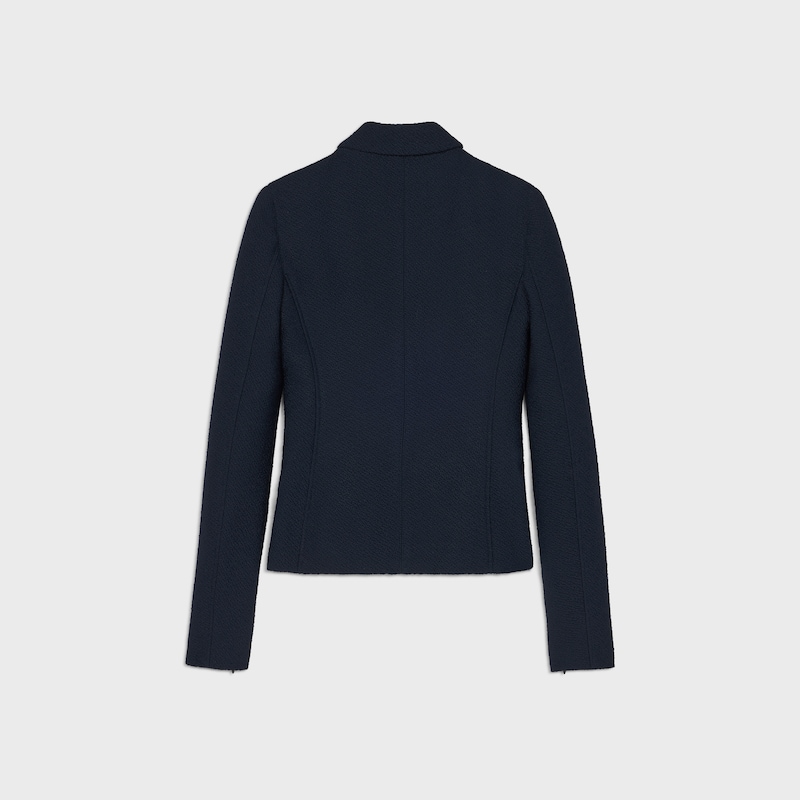 cavaliere jacket IN viscose and wool natté - NAVY -  - 1 | CELINE