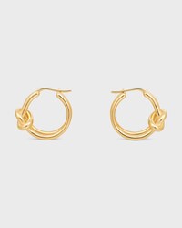 Knot Double Hoops in Brass with Gold Finish - GOLD - DRAWING SERIES - 1 | CELINE