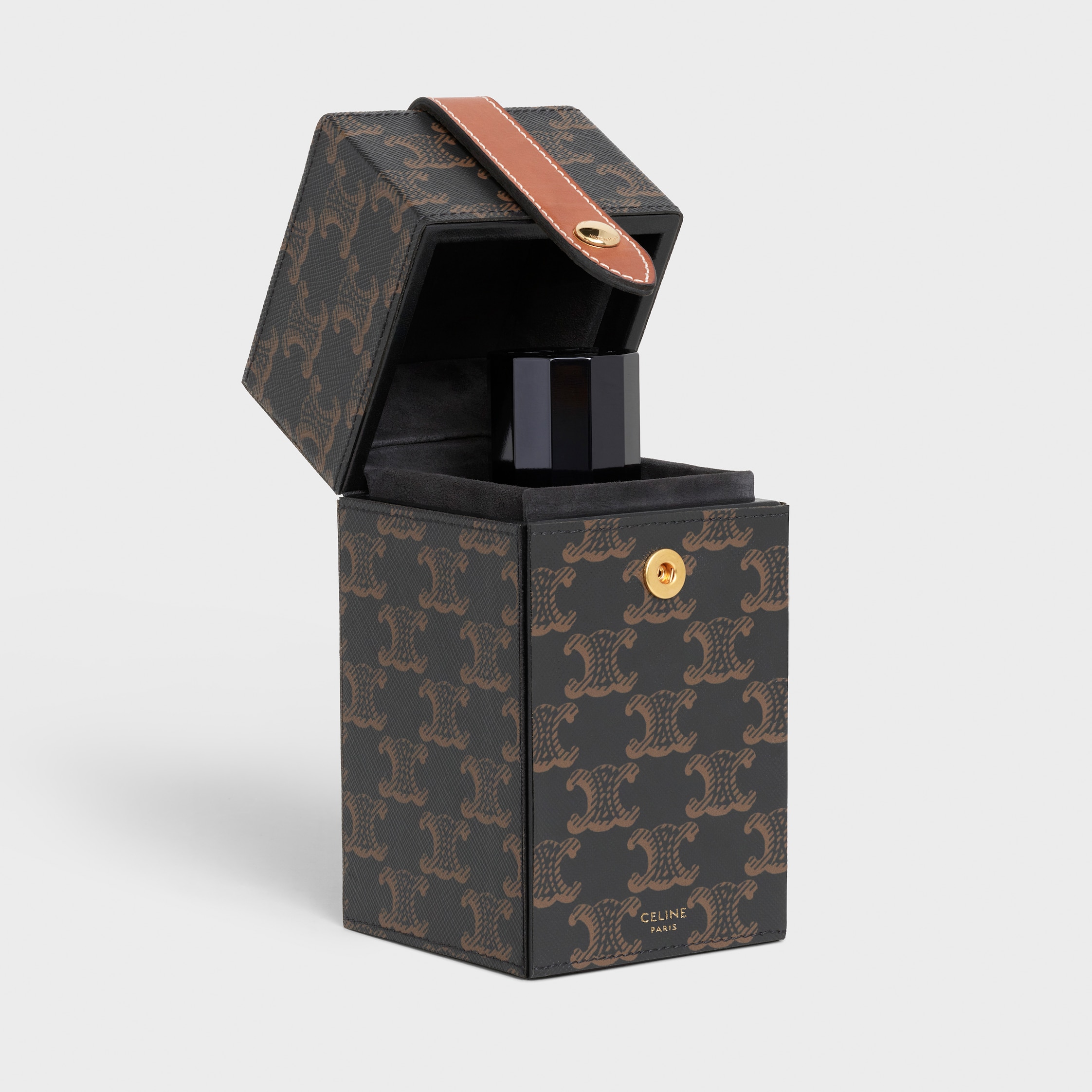 Case 1 Perfume 200ML in Triomphe Canvas and Natural Calfskin - Tan