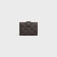 FINE STRAP WALLET NINO IN Triomphe Canvas - TAN - WALLETS - 2 | CELINE