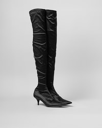 BOTAS ESTILIZADAS POR ENCIMA DE LA RODILLA DE SATÉN ELÁSTICO - NEGRO -  - 2 | CELINE
