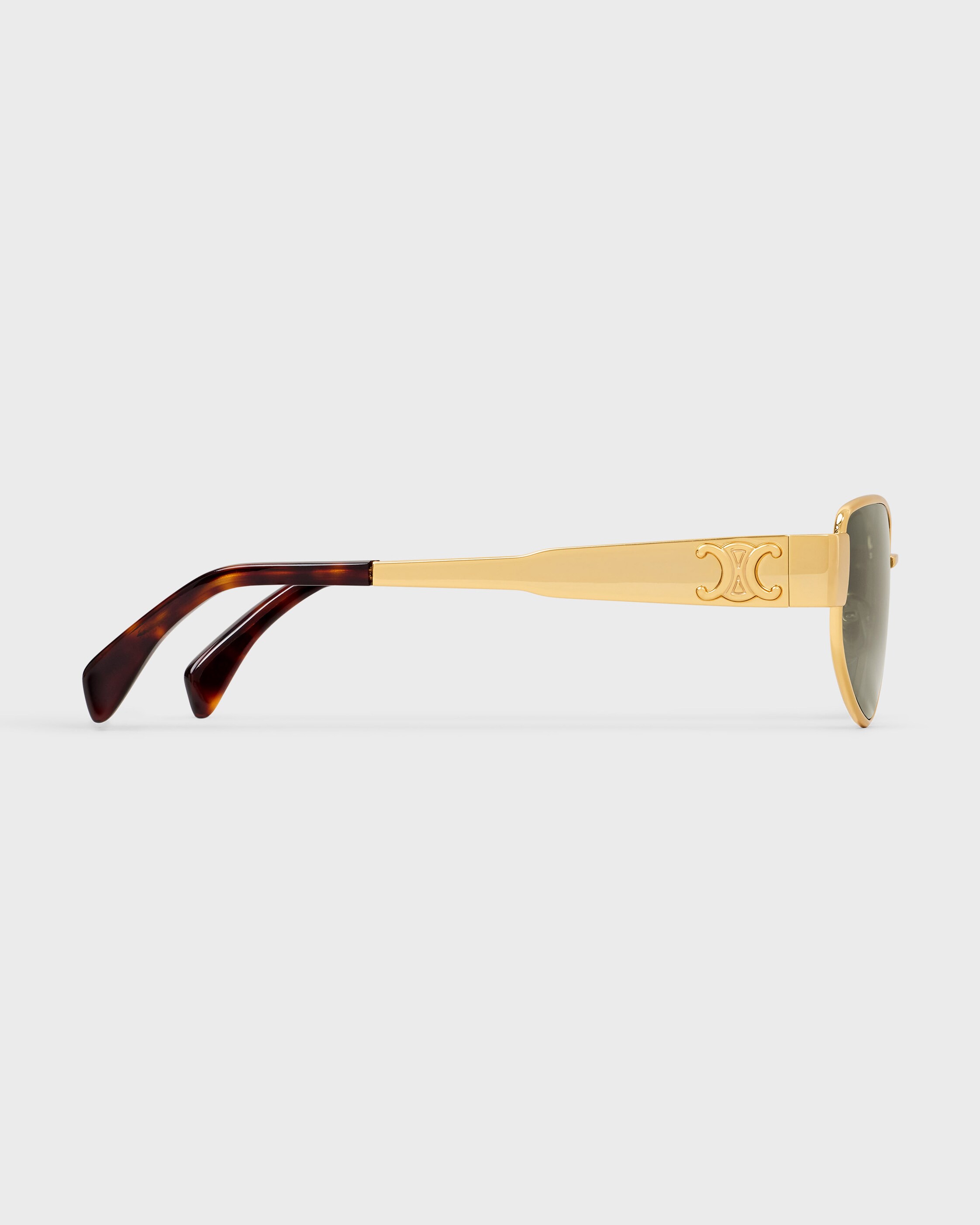 Triomphe Metal 04 Sunglasses in Metal - GOLD / GREEN | CELINE