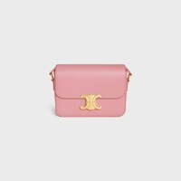 Teen Triomphe Bag in shiny calfskin - ROSE - HAND-PICKED GIFTS - 1 | CELINE