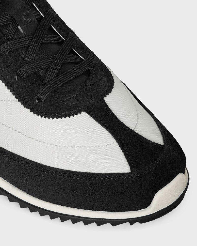 SNEAKER RACER EN NYLON, CUIR DE VEAU VELOURS ET CUIR DE VEAU - GRIS/NOIR -  - 1 | CELINE