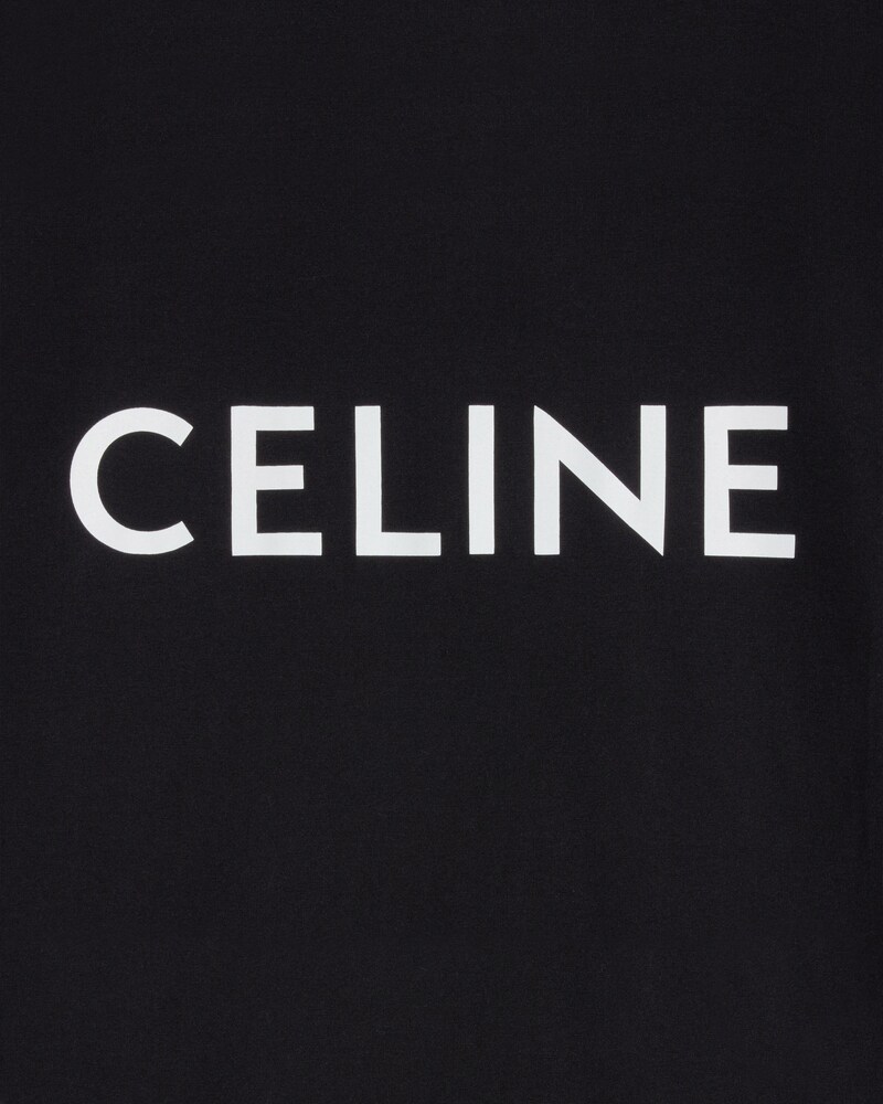 CELINE LOOSE T-SHIRT IN COTTON JERSEY - BLACK / WHITE -  - 1 | CELINE