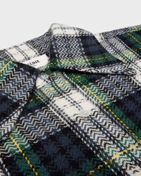 shirt IN tartan cashmere - BLUE/GREEN/WHITE -  - 2 | CELINE