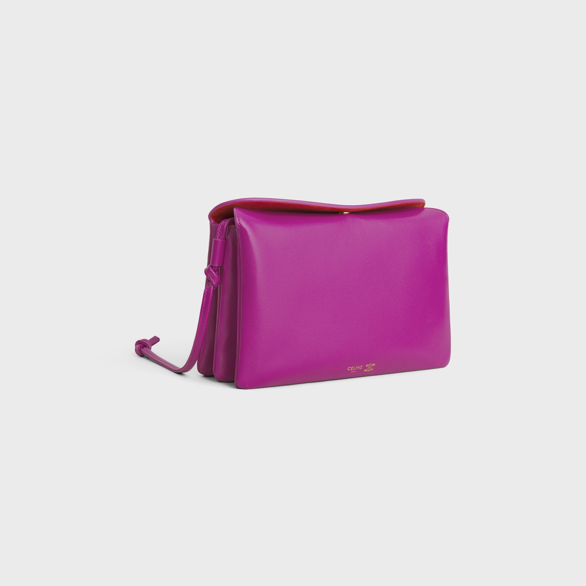 TRIO FLAP IN Smooth Lambskin - MAGENTA | CELINE