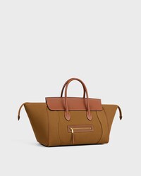 LUGGAGE IN TEXTILE AND NATURAL CALFSKIN - TAN - SHOULDER BAGS - 2 | CELINE