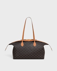 ラージ ダッフルバッグ / トリオンフキャンバス & ナチュラルカーフスキン - ミエル - トートバッグ - 1 | CELINE