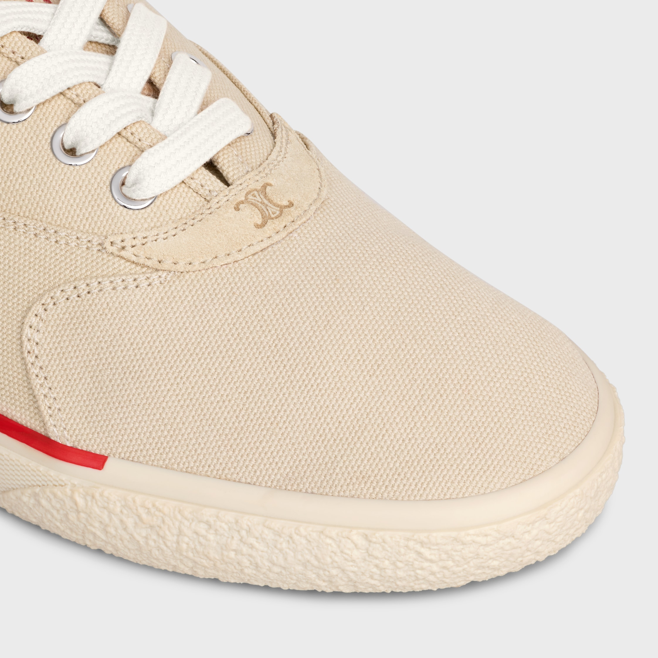 ALAN SNEAKER IN CANVAS AND SUEDE CALFSKIN - BEIGE | CELINE
