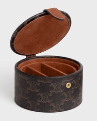 JEWELS Case in Triomphe Canvas and Calfskin - TAN - TRAVEL - 2 | CELINE