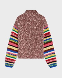 polo coton mouliné - BURGUNDY/MULTICOLOR -  - 2 | CELINE