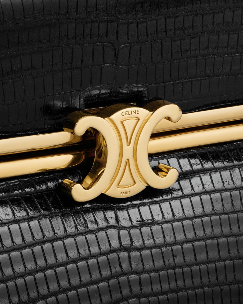 thin triomphe frame IN lizard - BLACK - EVENING - 1 | CELINE