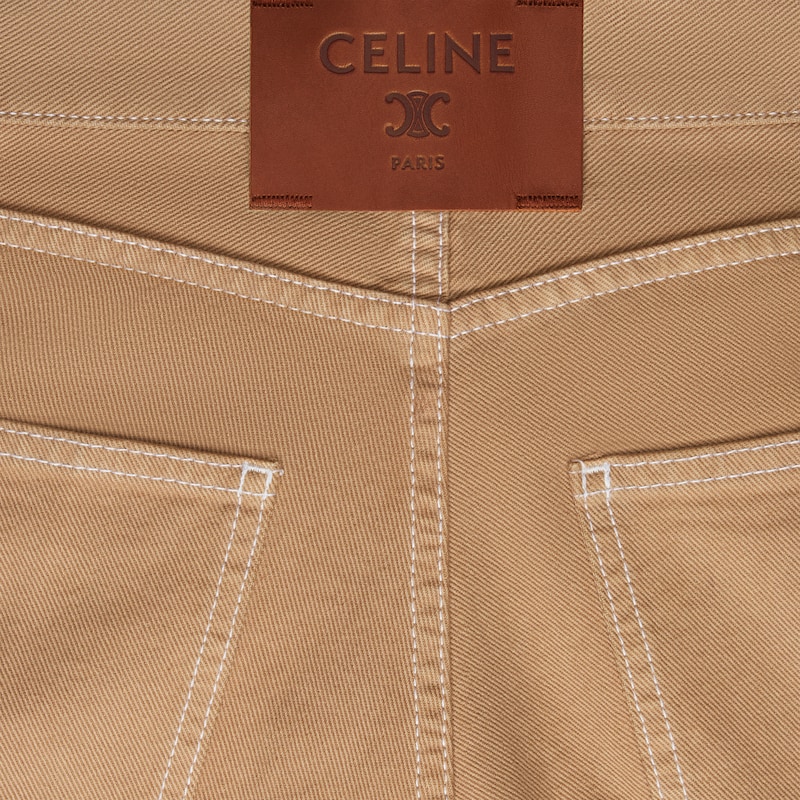 男友型棉質牛仔布牛仔褲002 - 淺拿鐵色石洗 -  - 1 | CELINE