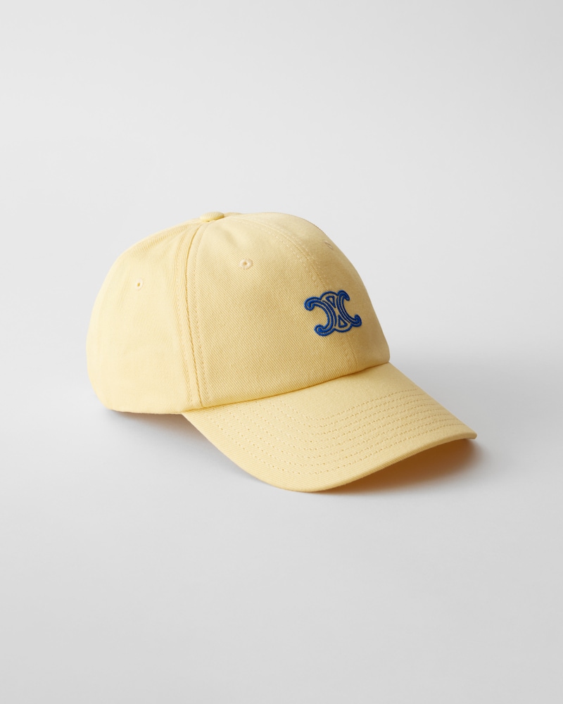 triomphe richelieu cap IN cotton twill - PALE YELLOW -  - 1 | CELINE