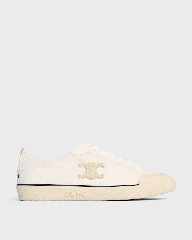ALAN SNEAKER WITH TRIOMPHE IN Canvas - OPTIC WHITE -  - 1 | CELINE