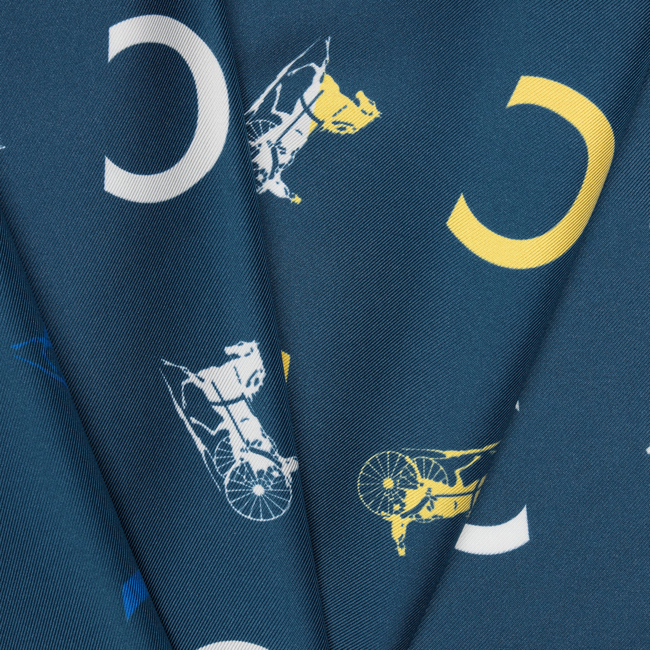 SCATTERED C CALÈCHE BANDANA 55 - NAVY/YELLOW/BLUE | CELINE