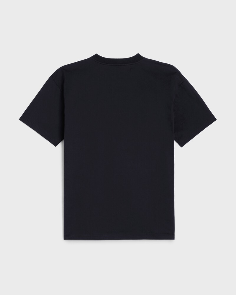CAMISETA HOLGADA TRIOMPHE DE PUNTO DE ALGODÓN - NEGRO / BLANCO -  - 1 | CELINE