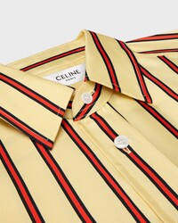oversized shirt IN striped silk twill - YELLOW/RED/BLACK -  - 2 | CELINE