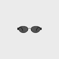 Triomphe Metal 01 sunglasses in Metal - Black / Smoke -  - 1 | CELINE