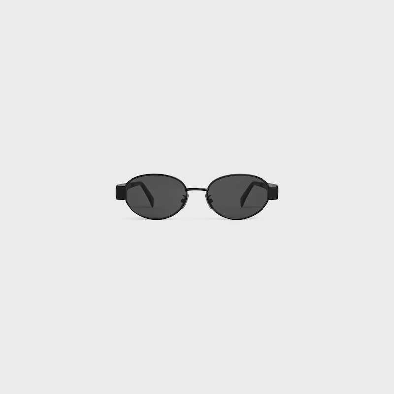 Triomphe Metal 01 sunglasses in Metal - Black / Smoke -  - 1 | CELINE