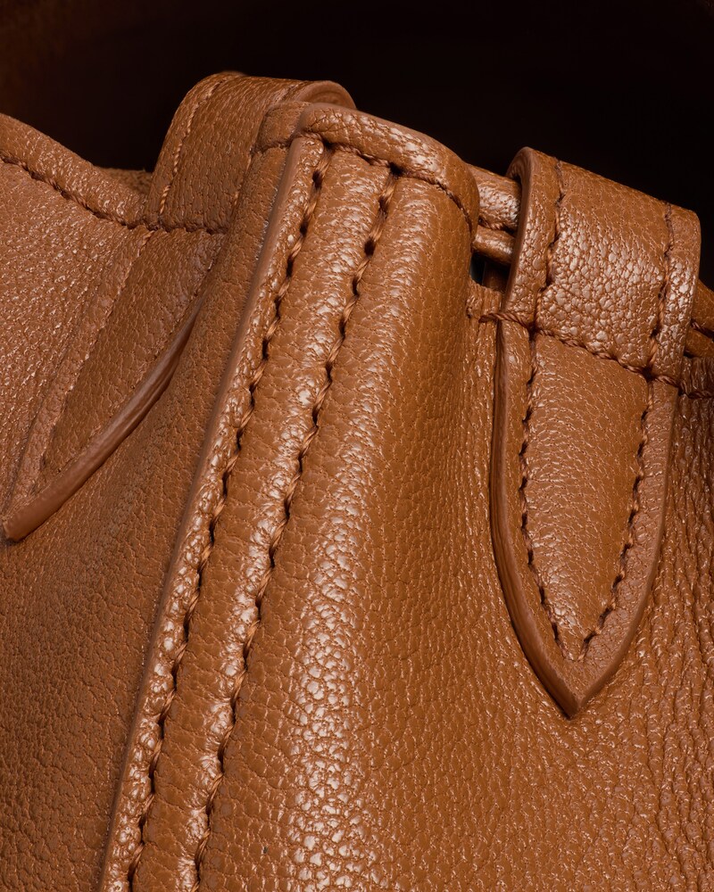 BIG BACKPACK SOFT TRIOMPHE IN SUPPLE SHINY LAMBSKIN - SOFT TAN - BACKPACKS - 1 | CELINE