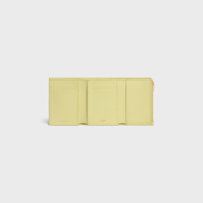 FINE STRAP WALLET NINO IN SUPPLE GRAINED CALFSKIN - CITRUS - WALLETS - 1 | CELINE
