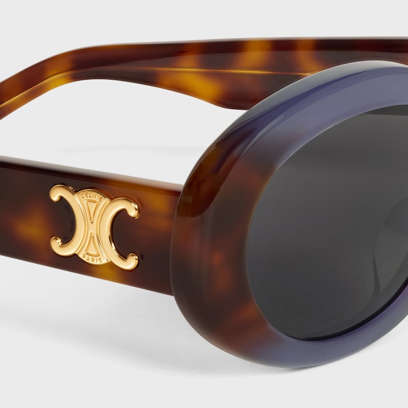 Triomphe 01 sunglasses in Acetate - Gradient Purple / Havana -  - 1 | CELINE