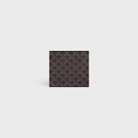 Bi-fold card holder IN Triomphe Canvas - Black - TRIOMPHE CANVAS - 2 | CELINE