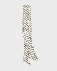 lavalliere IN silk twill - CREME/MARINE -  - 2 | CELINE
