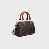 SMALL BOSTON IN Triomphe Canvas and calfskin - TAN - CROSS-BODY BAGS - 2 | CELINE
