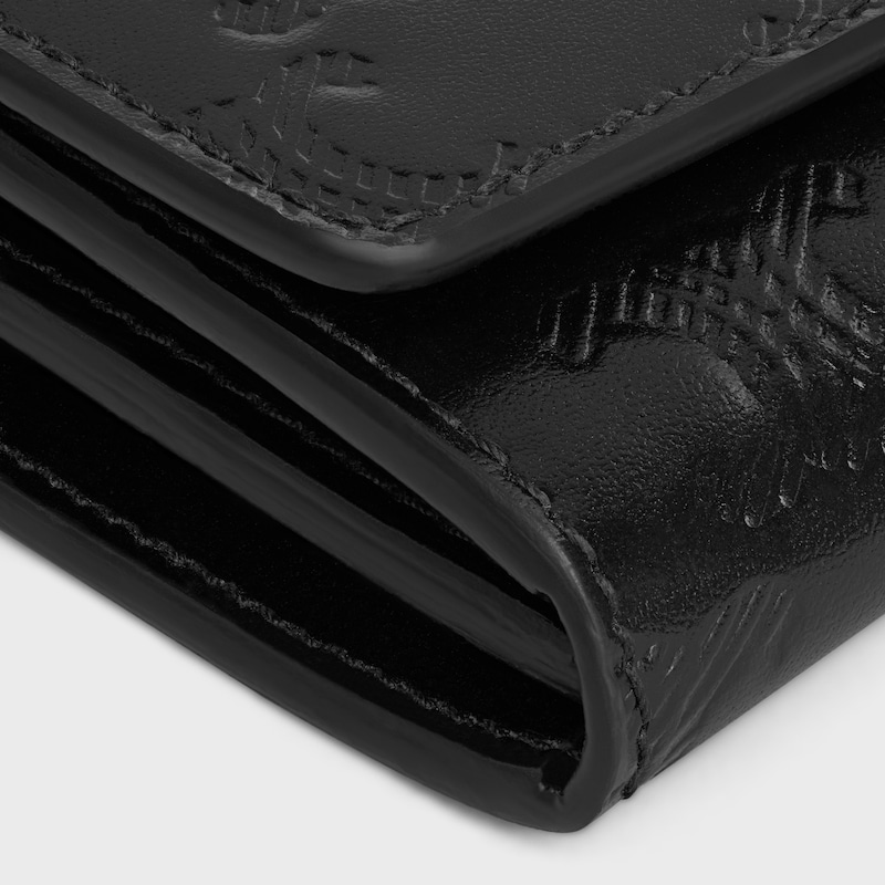 ビジネス カードホルダー / トリオンフ エンボス加工入りカーフスキン - ブラック - GIFT FINDER - 1 | CELINE