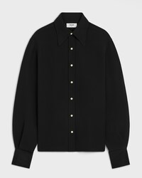 shirt IN viscose and silk cady - BLACK -  - 1 | CELINE