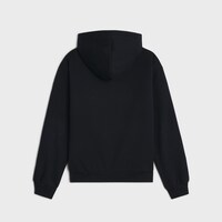CELINE LOOSE HOODIE IN COTTON FLEECE - BLACK / WHITE -  - 2 | CELINE