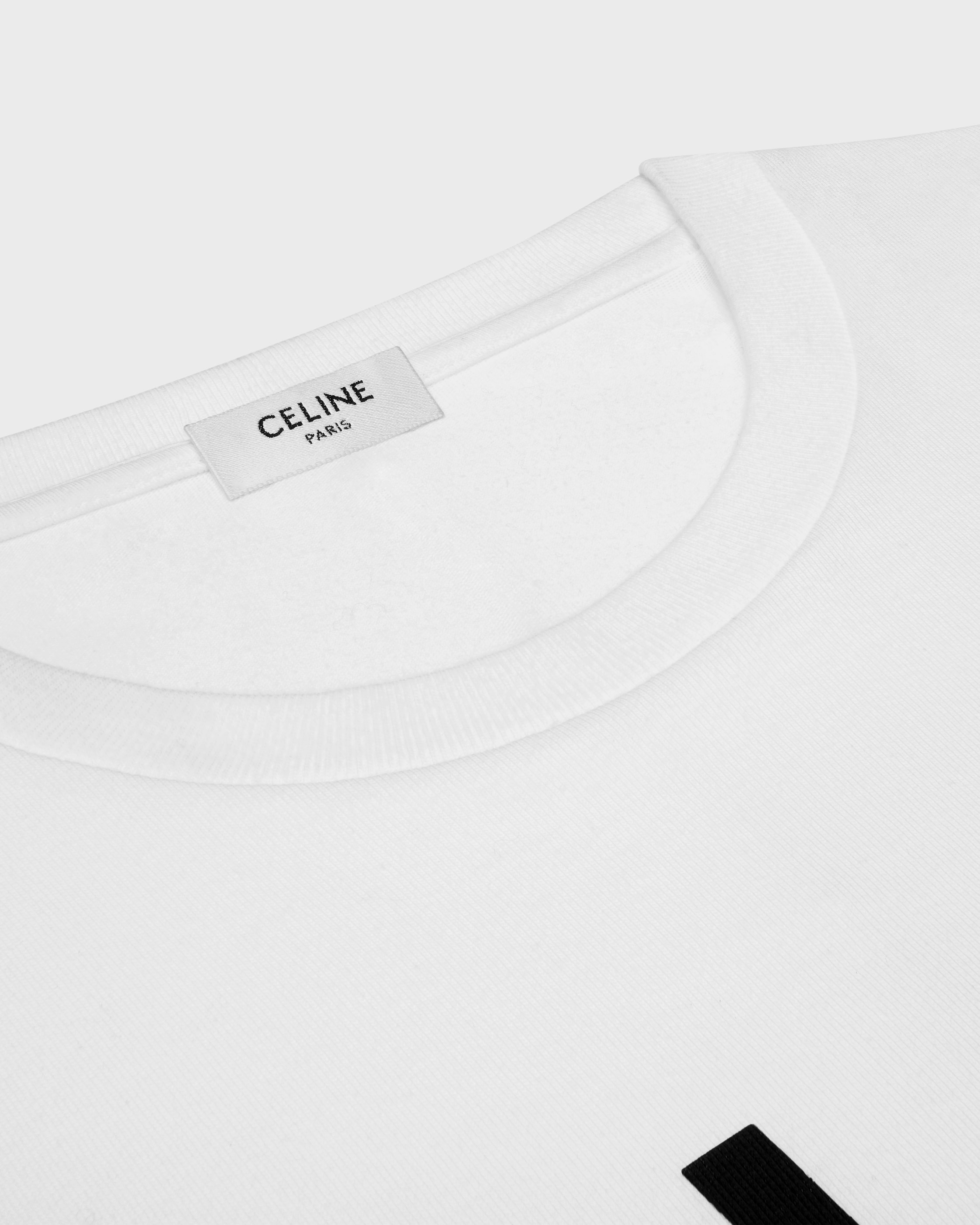 t-shirt IN cotton jersey - OPTIC WHITE/BLACK | CELINE