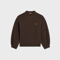 sudadera holgada de felpa de algodón - MARRÓN/AMARILLO POST-IT -  - 1 | CELINE