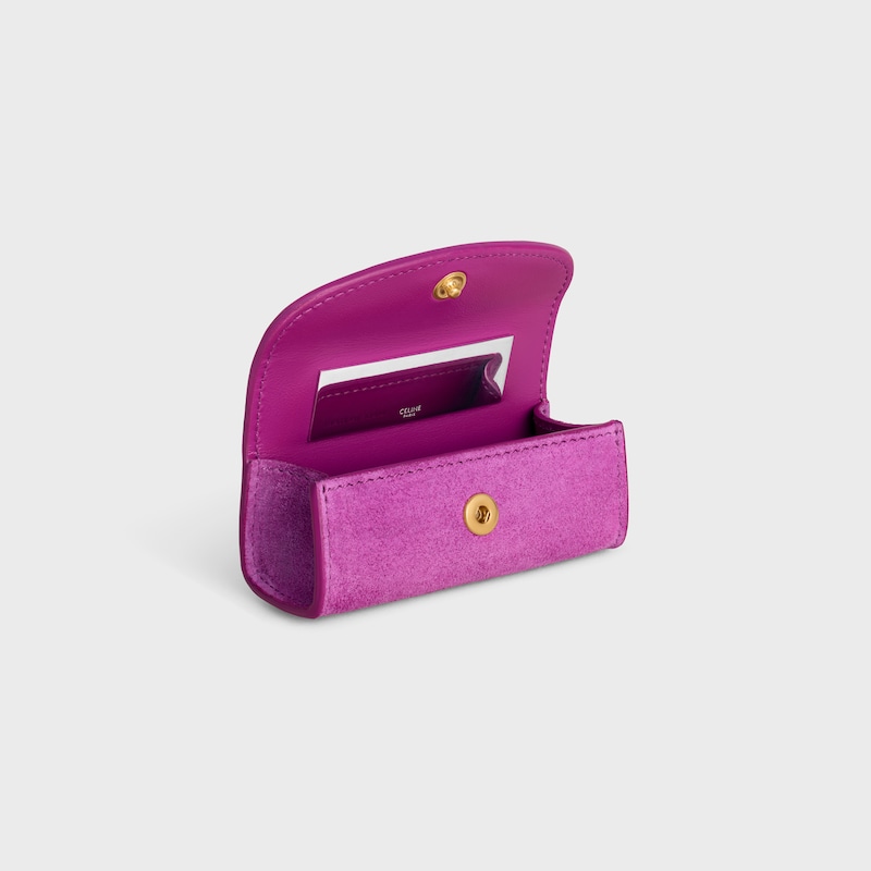 LIPSTICK CASE IN SUEDE CALFSKIN - MAGENTA - ACCESSORIES - 1 | CELINE
