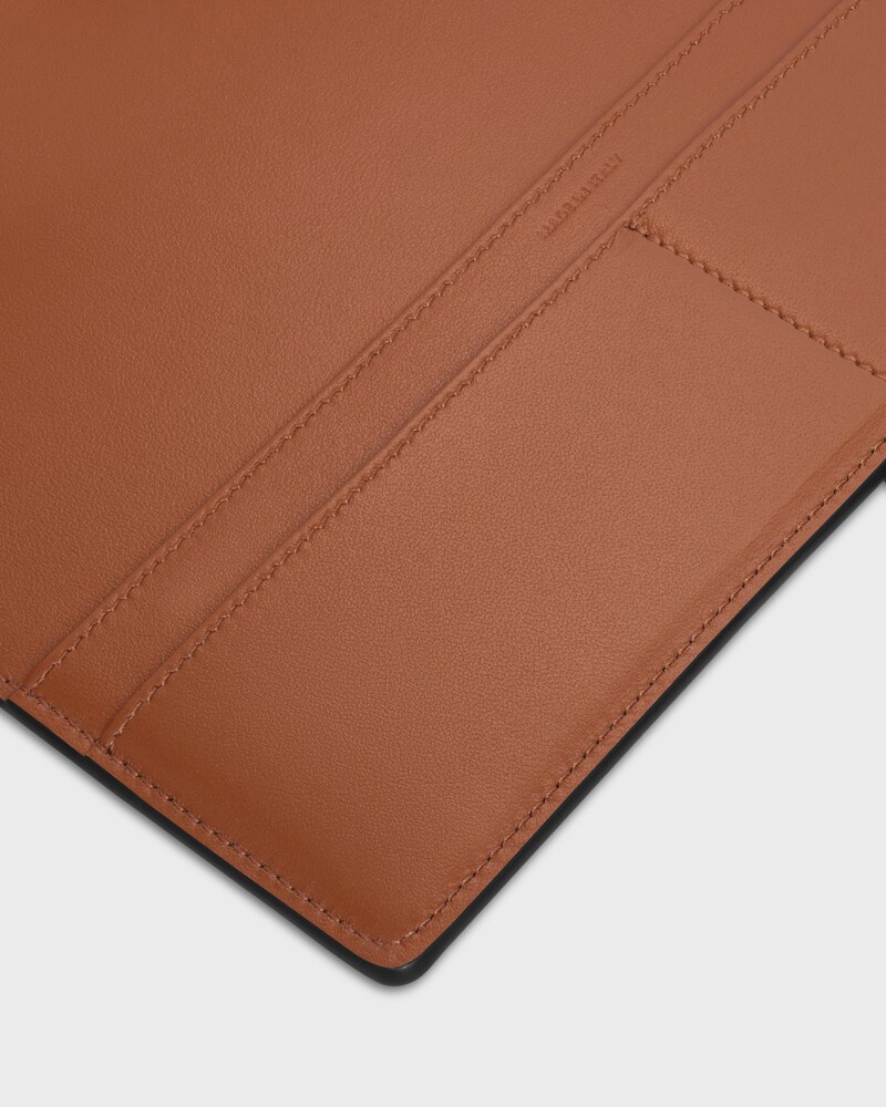 FUNDA PARA CUADERNO MEDIANO DE LONA TRIOMPHE Y PIEL DE BECERRO - TOSTADO - HOGAR - 1 | CELINE
