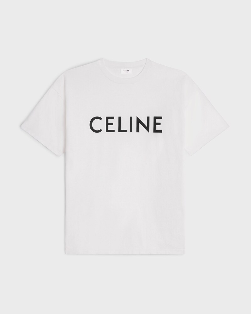 T-SHIRT LOOSE CELINE JERSEY COTON - CHALK / BLACK -  - 1 | CELINE